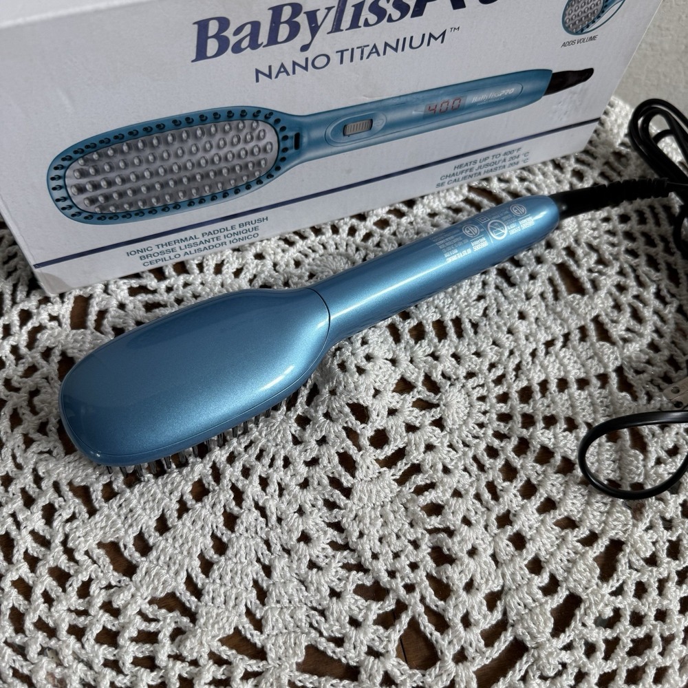 BaBylissPRO Nano Titanium Ionic Thermal Paddle Brush Flat Iron, New, Working - Picture 4 of 6